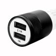 Chargeur Allume-Cigare USB Noir de voiture Double Ports Ultra Rapide USB X2 Car Charger 12-24V pour Vivo V27 Pro-2