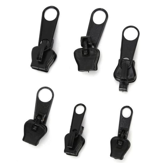 12 Curseurs De Fermeture éclair Amovibles - Kit Réparation Universel 3 Tailles, Pour Vêtements Et Sacs, Installation Clip - 5