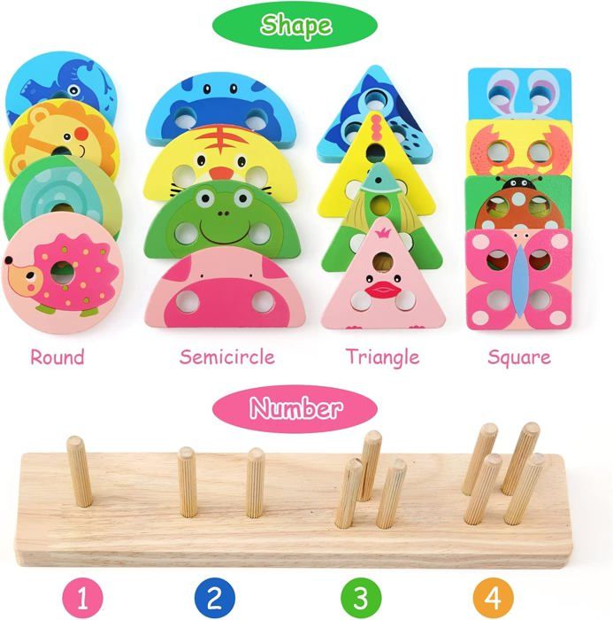 Jeux Montessori pour Enfants, Jouet en Bois Montessori, Enfants Jouet