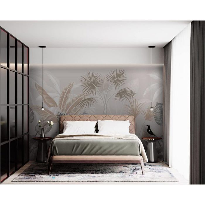 Fresque Murale Papier Peint Jungle 350x256cm style 3D Jungle Tropiques ...