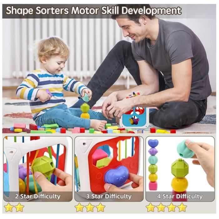 Jouet Bebe 1 2 an Fille, Montessori Sensoriel Jouets avec Musique