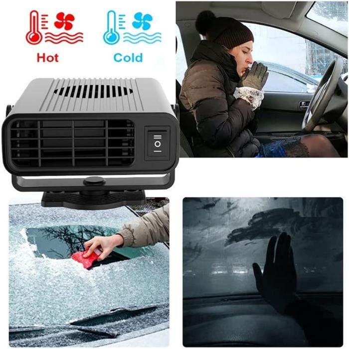 AC12090-Accessoires auto intérieursVentilateur de chauffage électrique  Portable pour voiture dégivrage et désembuage - Type Black 1 - Cdiscount  Auto