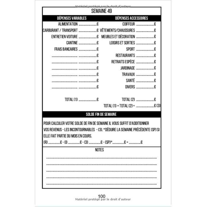 292 Kakébo Livre de Compte : Méthode Japonaise pour Gérer son Budget - 103  pages Format 15 x 22cm - Cdiscount