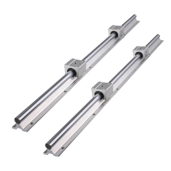 Synchronized Support Rails Sbr20Uu Sbr20 Lot De 2 Rails Linéaires 1200 Mm Lot De 4 Supports De ...