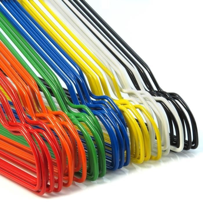 Cintres En Plastique Noir Hangerworld - Lot De 30, Avec Encoches Pour Bretelles, Crochet Métal Rotatif