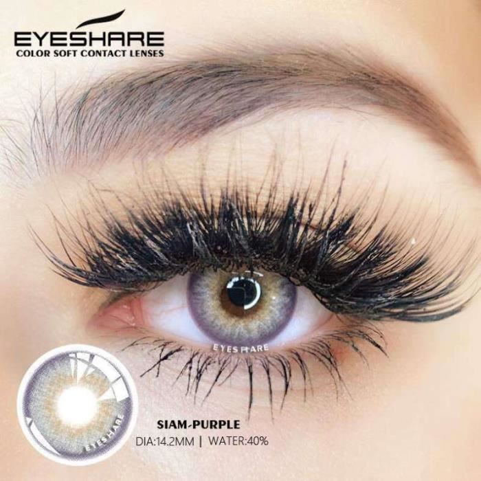 ZC04434 LENTILLES DE CONTACTlentilles de Contact de couleur naturelle pour les yeux cosmetiques SIAM lentilles de couleur bleue av Achat Vente lentilles de contact Cdiscount