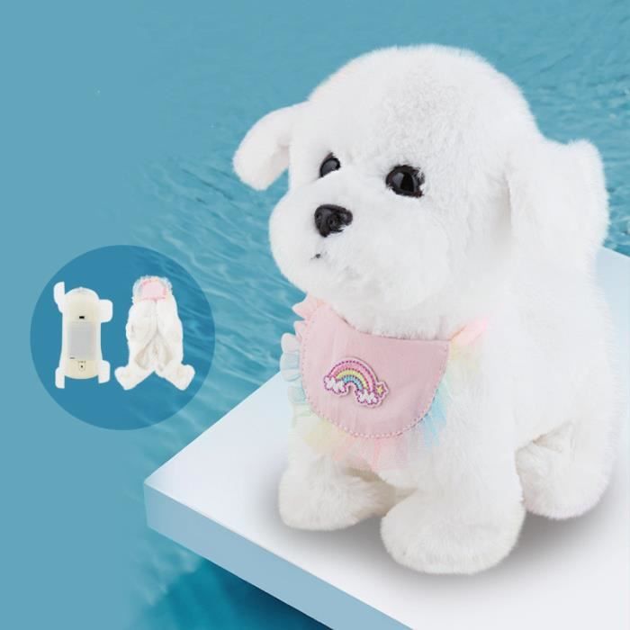 Telecommande Peluche Interactifs Chien de Jouets Marcher et Aboyer Secouer Queue Education Precoce Cadeau d anniversaire pour 3ans Cdiscount Jeux Jouets