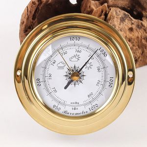 RUNLAIKEJI Baromètre 3 En 1 Avec Base En Bois - Thermomètre Hygromètre Sans Piles
