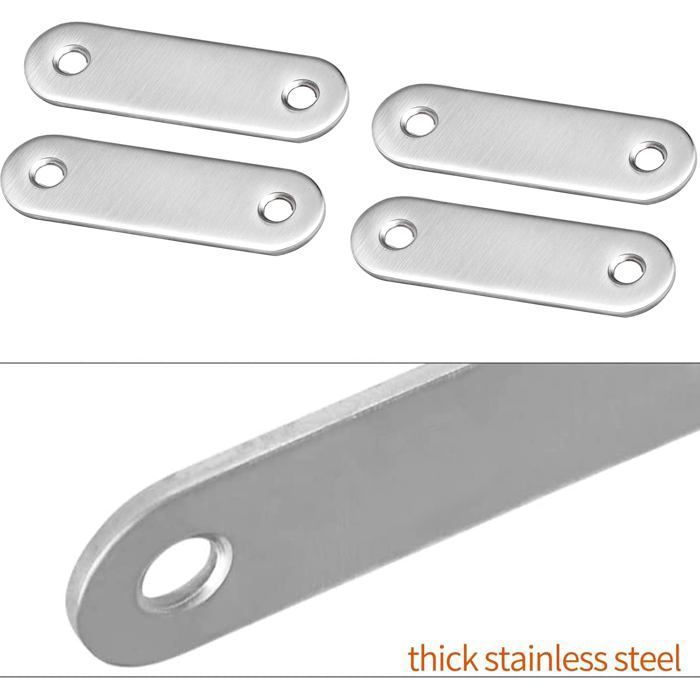 Lot De 10 équerres Plates En L Argentées - Dimensions 26mm X 26mm - Pour Support, Réparation, Bricolage - Neuf