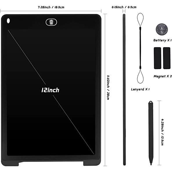 Tablette de dessin graphique, Tableau à dessiner écriture LCD tactile, Dessinage Ecriture Manuelle, 8.5 pouces