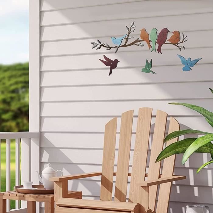 Ornement D'oiseau En Métal Pour Décoration Extérieure - 40 X 13 Cm, Résistant à La Rouille, Pour Jardin Ou Terrasse - 4