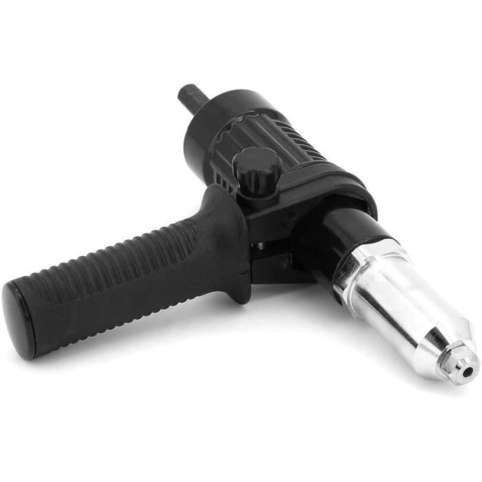 Adaptateur Riveteuse Pour Perceuse Sans Fil - Kit Pistolet à Riveter Électrique 2.4-4.8mm Avec Rivets Et Accessoires