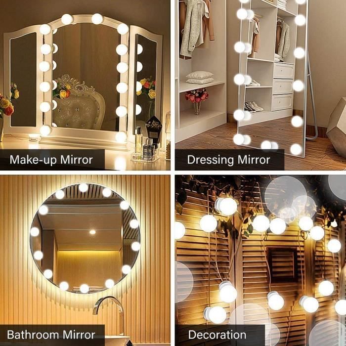 Lumière De Miroir Kit De 14 Ampoules Pour Coiffeuse Maquillage