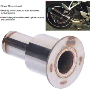 Riloer Silencieux Échappement Moto Universel 60mm - DB Killer Amovible Inox Argent