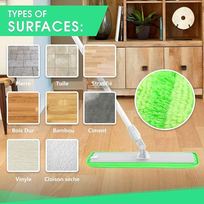 Lot De 4 Lingettes Réutilisables Pour Swiffer WetJet – Microfibre Lavable – Nettoyage Humide/sec – Compatible Balai à Vaporisateur