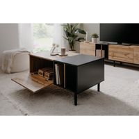 Vends table basse verre et bois cérusé sur Gens de Confiance