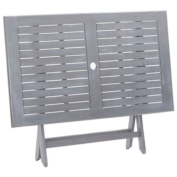 Table Pliante Jardin Acacia Massif 100×55×75 Cm – Table Extérieure Rectangulaire Robuste & Compacte VidaXL