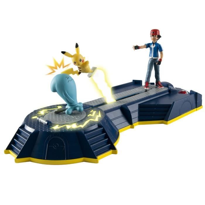 POKEMON La Base de Combat de Sacha + 2 Figurines