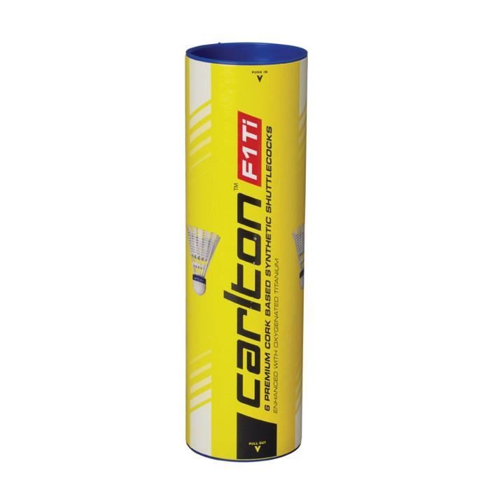 DUNLOP Tube de 6 volants de badminton F1 Ti Blanc