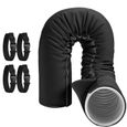Gaine isolante climatisation – – Triple isolation thermique, tuyau 12,7 cm – Pour climatiseur portable – Noir