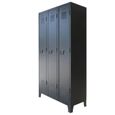 Armoire Vestiairea Casiers Metal Style Industriel 90x45x180 Achat Vente Pas Cher