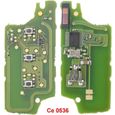 Taille -3b CE536 Circuit imprimé de clé à distance électronique à Ce0536, pour citroën C2 C4 C5 C6 Picasso 2008 et Peugeot 207 307-0