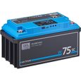 ECTIVE EDC75SC Batterie Décharge Lente Deep Cycle 12V 75Ah Gel avec PWM-Chargeur et Ecran LCD 350 x 167 x 173 mm-0