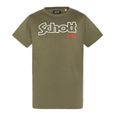T-shirt Kaki Homme Schott Vintage-0