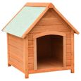 3216®ANI Mode Niche pour chiens MAGNIFIQUE - Abri Maison Enclos Extérieur Animaux Bois de pin et de sapin massif 72x85x82 cm-0