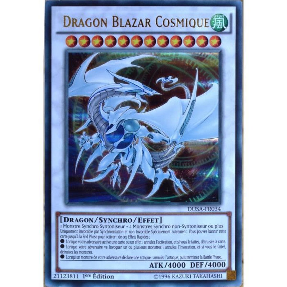 Yu Gi Oh Carte Dragon Carte YU-GI-OH DUSA-FR034 Dragon Blazar Cosmique FR - Cdiscount Jeux -  Jouets