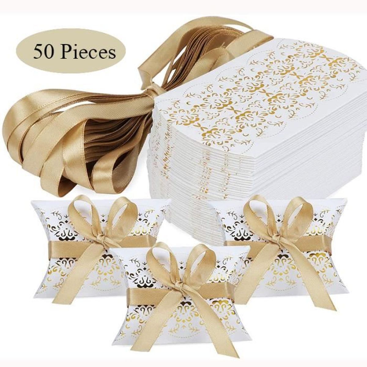 Boîtes à Friandises En Papier Créatif Anniversaire Anniversaire Boîtes à Bonbons En Papier 30 Pièces Boîte De Bonbons De Mariage Petite Boîte Cadeau De Bonbons Avec Ruban Pour Mariage