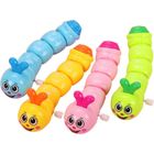 Lot De 4 Jouets Chenilles à Remontoir – ABS – Couleurs Variées – 15 Cm – Motricité Et Imagination – Dès 3 Ans