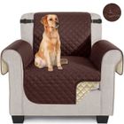 AZ KING Housse de canapé 1 places 23in-59cm imperméable Protection pour Animaux domestiques Contre l'usure avec bande élastique Brun