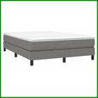 Sommier à ressorts - CUQUE - Gris foncé - 140x190 cm - Tissu - 2 places