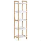 HOMCOM - étagère de salle de bain - Bois - 32x30x130cm - Blanc