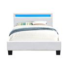 KING OF DREAMS Lit - angel - Solide et Confortable 120x190 - Sommier Tte de Lit LED - Blanc