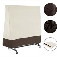Housse anti-poussière pour table de tennis de table en tissu Oxford 210D beige 36*85*160cm