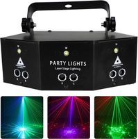Lumière disco avec télécommande, 9 yeux LED RVB lumière DJ projecteur disco éclairage de scène effet de lumière DMX