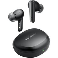 Truefree T2 Bluetooth Ecouteurs sans Fil Intra-Auriculaires avec 4 micros Musique stereo Jeux a Faible Latence, pour TV Telephon