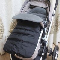 Chancelière universelle pour poussette, housse de siège en coton pour poussette de bébé, sac de couchage,chaude, Noir&Gris