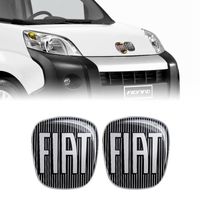 Autocollant Fiat 3D Remplacement Logo Noir pour Fiorino, Avant + Arrière