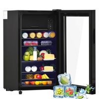 Mini Réfrigérateur 76 L,0°C-10°C Classe F,Mini Frigo pour boisson ,LED économe en énergie,3 Étagères Réglables,43.5x40x71.6cm