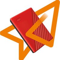 WD 4To My Passport Rouge - Disque dur externe portable avec logiciels de gestion et de sauvegarde et protection par mot de pa