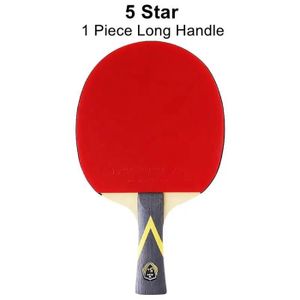 RAQUETTE DE TENNIS raquette de Tennis professionnelle,manche court et Long,Double Face,boutons en caoutchouc,avec étui- 5 Star 1 Long