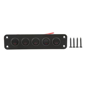 INTERRUPTEUR 5 Gang 3 Pin Rocker Switch Panel 16a étanche On Off 12V Rouge Interrupteur à Bascule Pour Voitures Camions Bateaux