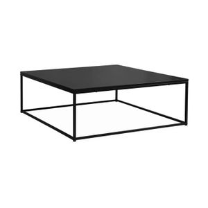 TABLE BASSE Table basse. Industrielle. structure métal noir. L 100 x l 100 x H 36cm