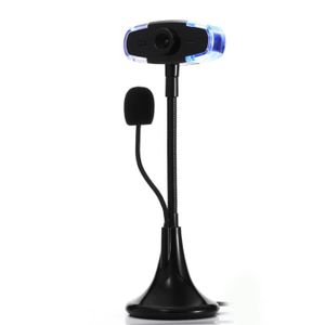 WEBCAM Noir Webcam HD 1080P, avec Microphone, câble USB l