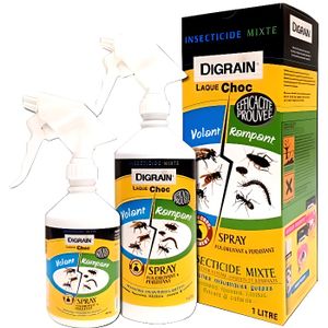 Digrain laque choc 1L anti insectes - Fatalexpert, Vente Produits punaise  de lit, cafards et morts aux rats
