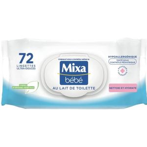 LINGETTES BÉBÉ Mixa Bébé Lingettes au Lait de Toilette x72 (lot d