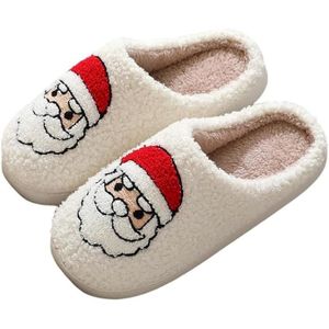 Chaussons blancs personnalisés humoristiques | Père Noël